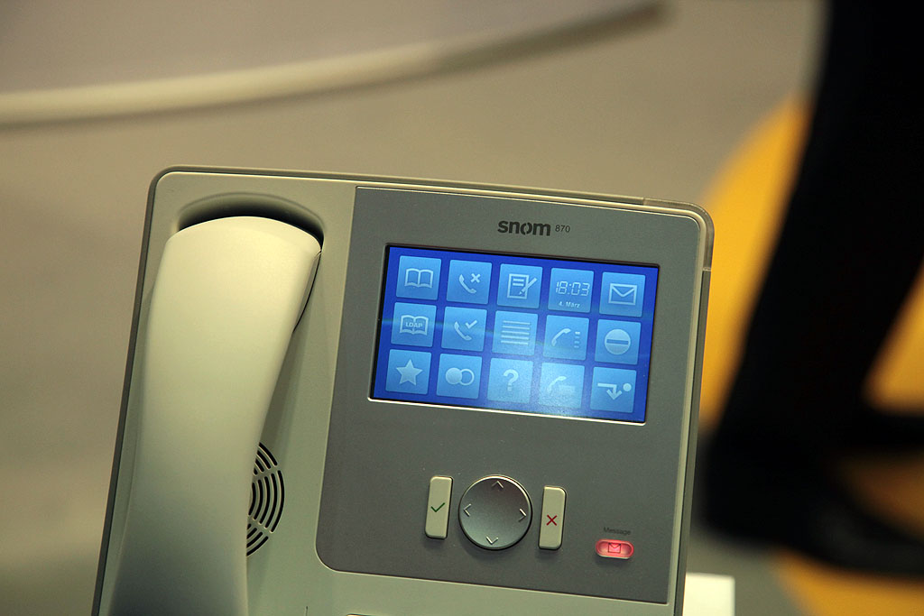 Snom 870 - Prototyp auf der Cebit 2009 (Foto: ck)