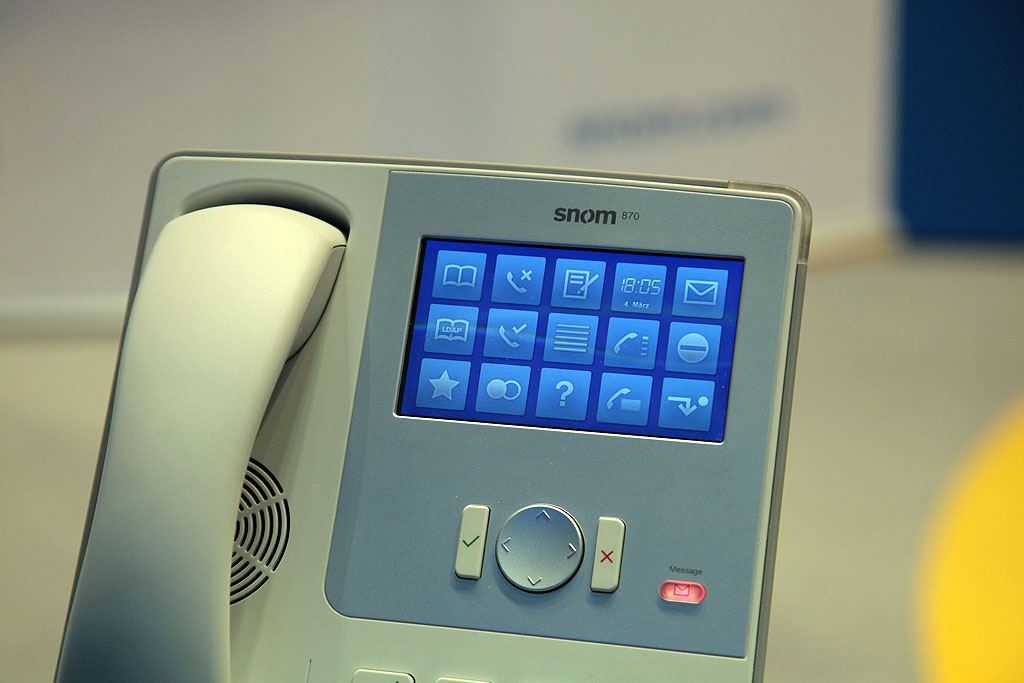 Snom 870 - Prototyp auf der Cebit 2009 (Foto: ck)