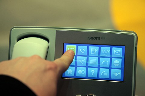 Snom 870 - Prototyp auf der Cebit 2009 (Foto: ck)