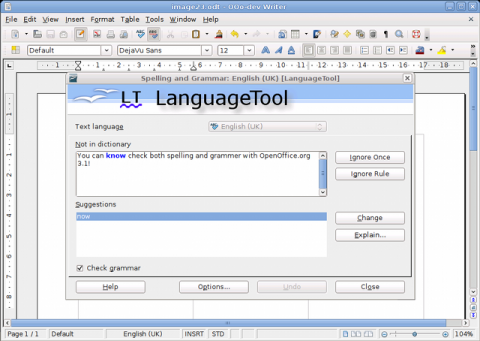 Bessere Integration der Grammatikpr&uuml;fung