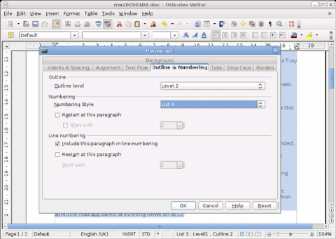 Textverarbeitung Writer