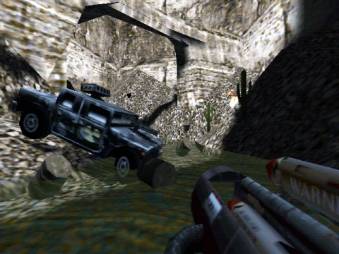 1997 ver&ouml;ffentlichter Screenshot aus Version mit Quake-Engine