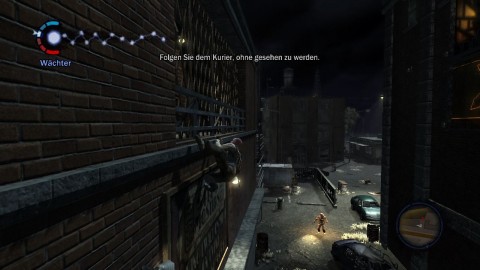 Auch an W&auml;nden kann sich Cole festhalten.