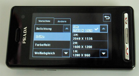 New Prada Phone - Kameramodus