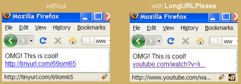 Long URL - vor und nach getaner Arbeit