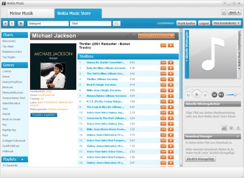 Der Platz f&uuml;r die Songtitel im Shop ist viel zu kurz.
