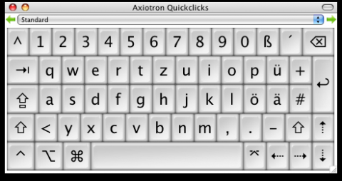 Axiotrons virtuelle Tastatur