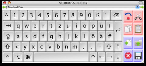 Axiotrons virtuelle Tastatur