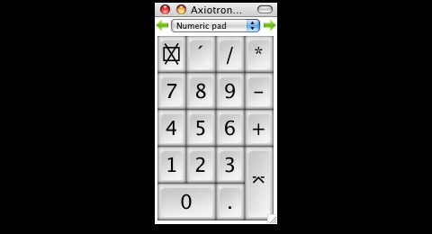 Axiotrons virtuelle Tastatur