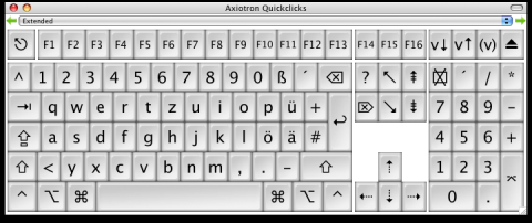 Axiotrons virtuelle Tastatur
