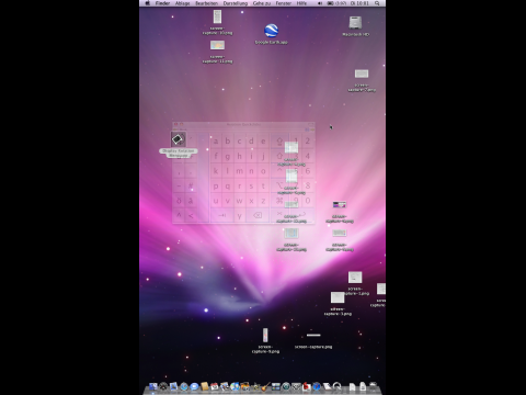 Hochkant: Der Bildschirminhalt l&auml;sst sich nur mit speziellen Programmen drehen.