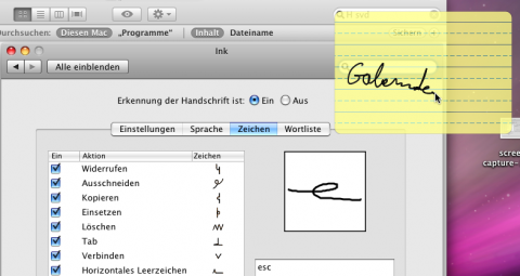 Sch&ouml;n: Unter MacOS X kann der Anwender &uuml;berall schreiben.