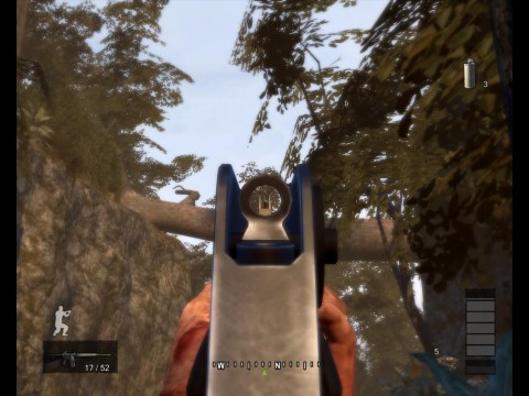 In Feuergefechten markieren Unsch&auml;rfeeffekte Treffer.