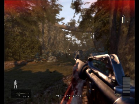 In Feuergefechten markieren Unsch&auml;rfeeffekte Treffer.