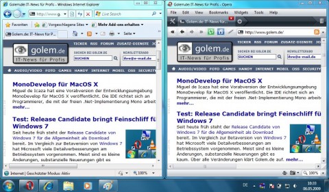 Eng: Internet Explorer, Opera und die Taskleiste