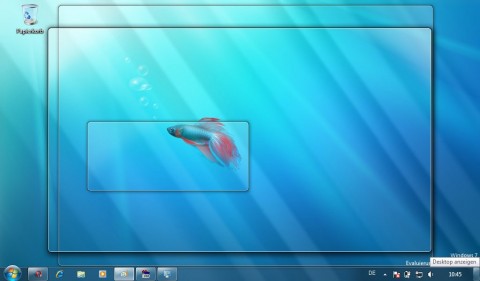 Transparent geschaltete Fenster