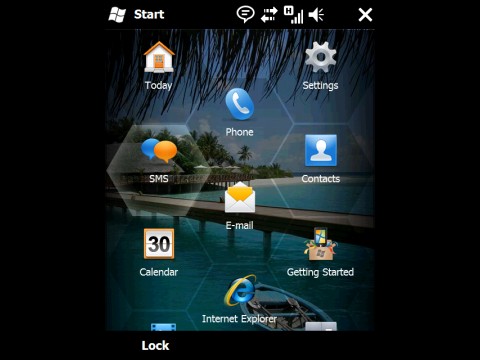 Windows Mobile 6.5 - Programmstarter mit Wabenstruktur