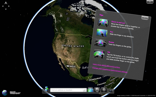 google earth multitouch