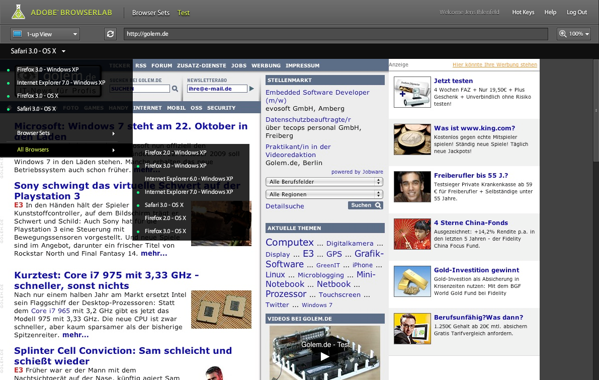 Adobe BrowserLab
