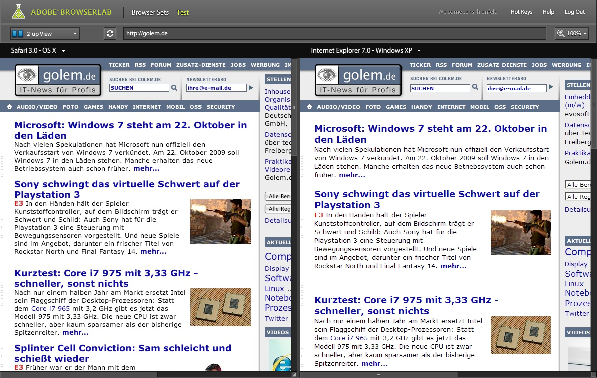 Adobe BrowserLab