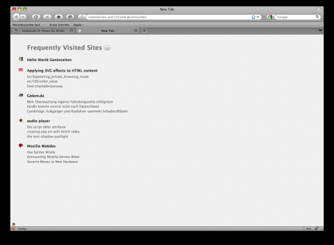 Firefox 3.5 - neues Tab