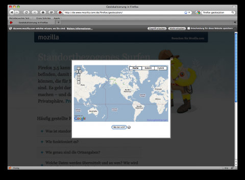 Firefox 3.5 - Geolocation