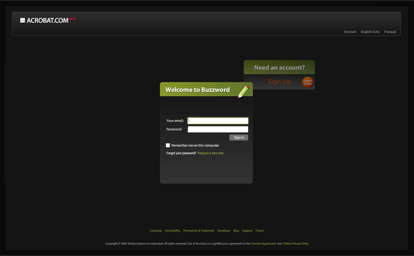 Acrobat.com - Buzzword