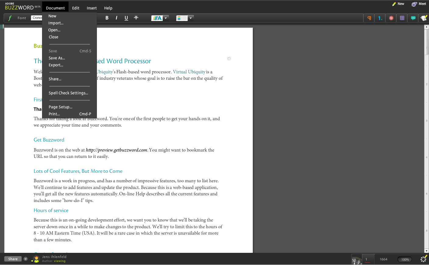 Acrobat.com - Buzzword
