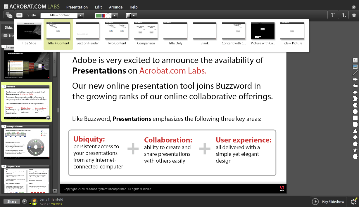 Acrobat.com - Presentations