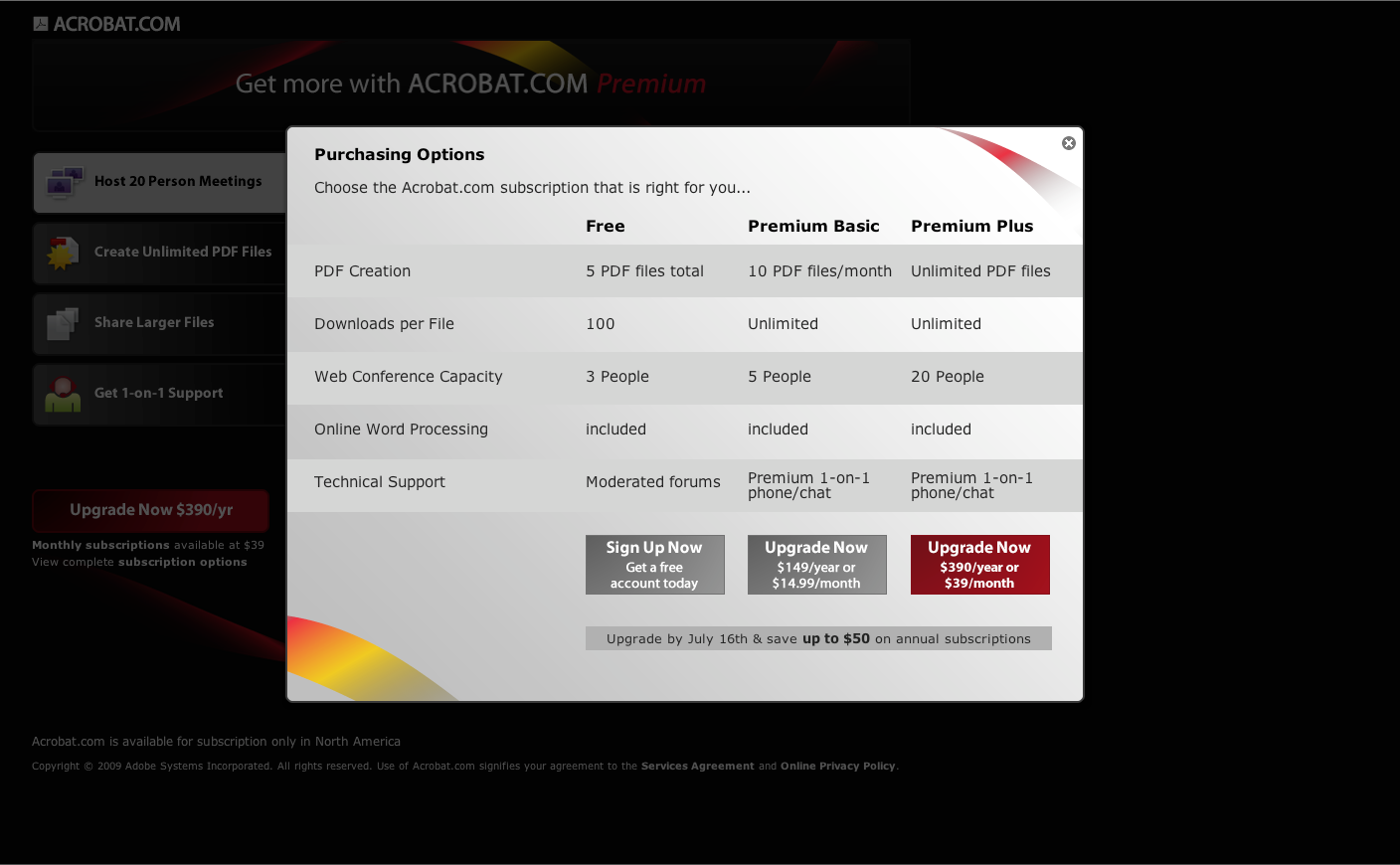 Acrobat.com - kostenpflichtige Premium-Accounts