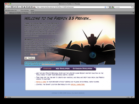Firefox 3.5 Preview