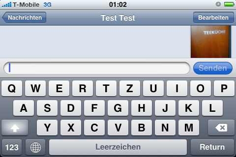 SMS und MMS im Querformat