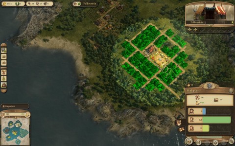 Beim Klick auf den Marktplatz sieht der Spieler Statistiken.