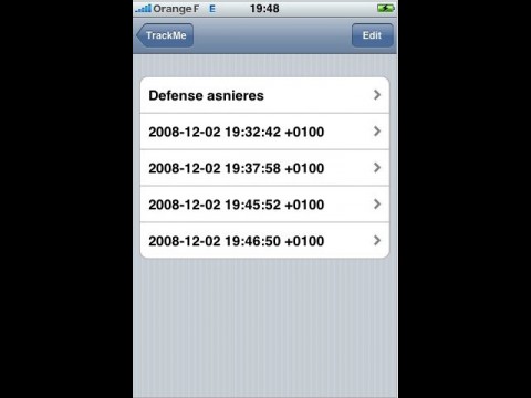 GPSRecorder - aufgezeichnete Tracks