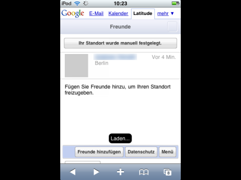 Google Latitude auf dem iPhone