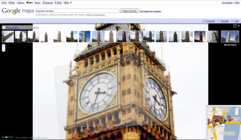 Street View mit Nutzerfotos (Big Ben, London)