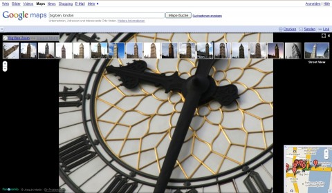 Street View mit Nutzerfotos (Big Ben, London)