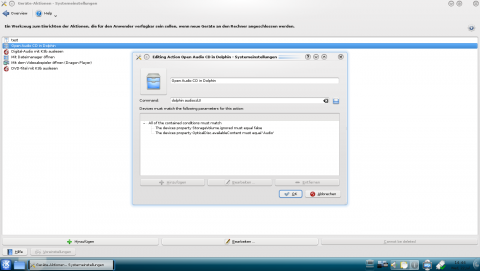 Ger&auml;teaktionen konfigurieren