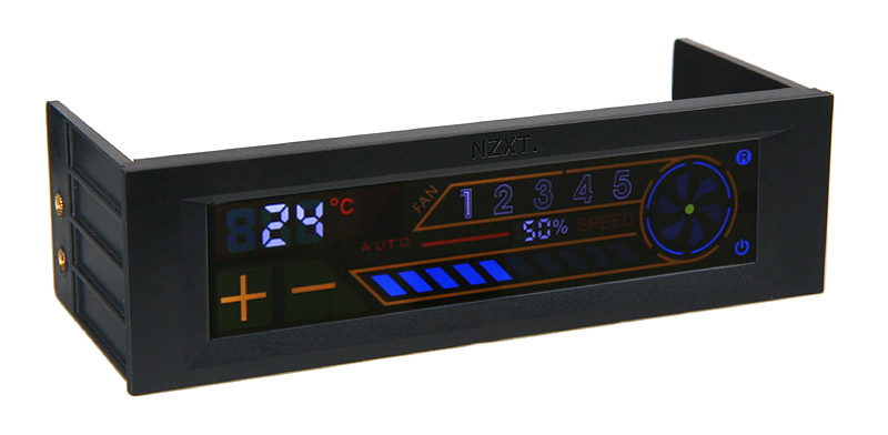 ASHATA PC Lüftersteuerung – 5-Kanal Drehzahlregler Mit LCD, CPU-Temperatursensor, Für 5,25" Schacht