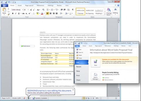 Word 2010 - Co-Authoring