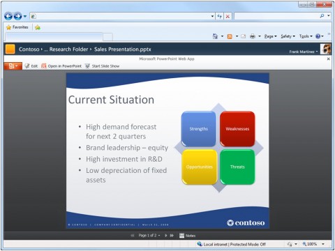 Office 2010 - PowerPoint im Browser