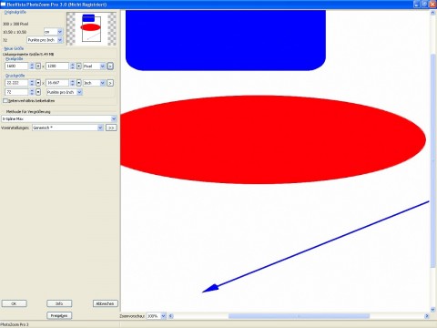 Vergr&ouml;&szlig;erung von Strichzeichnungen 