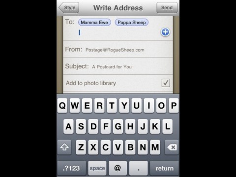 Postage - E-Mail-Erstellung