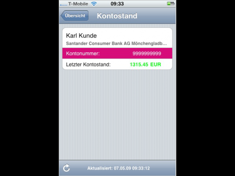 T-Banking auf dem iPhone