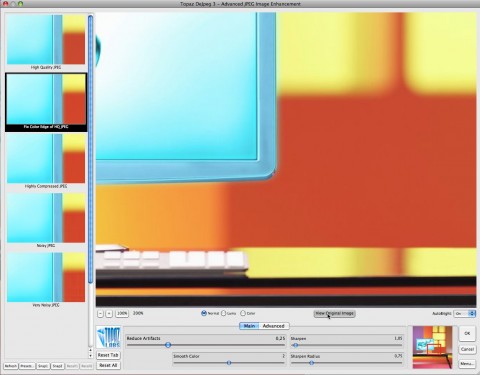 Topaz Labs DeJPEG 3.0 vorher (gering komprimiertes JPEG, Farbsaumreparatur)