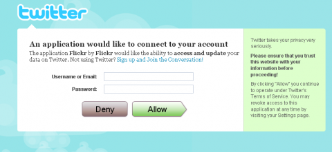 Authentifizieren bei Twitter