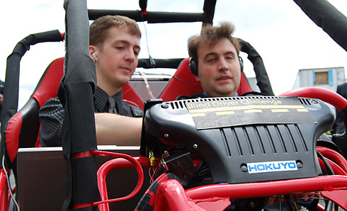 Startklar: Das Auto verfügt über Assistenzsysteme, die Blinden das Fahren ermöglichen. (Foto: Virginia Tech)