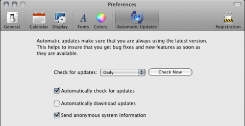 iDeskCal - Konfiguration