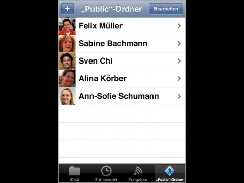 MobileMe iDisk auf dem iPhone