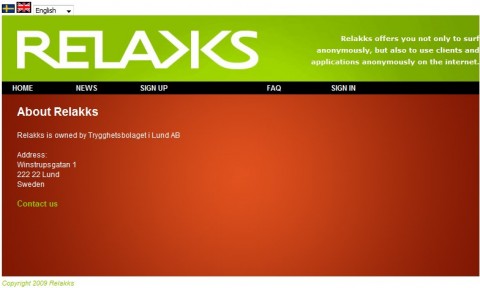 Relakks - Hinweis auf den Betreiber